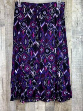 Prophecy Sz Small Purple Black Fuscia White Crinkle Style w/Bottom Ruffle Skirt